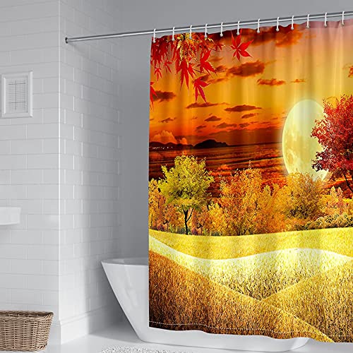 Rideau de douche 165x180cm polyester KnSam motif arbre - 2