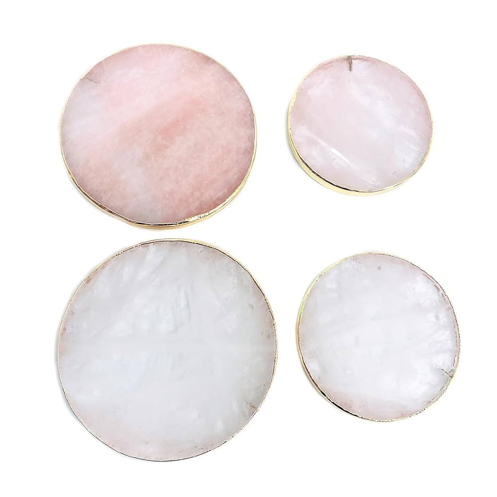 Amazon｜天然石コースター パワーストーン ローズクォーツ 水晶