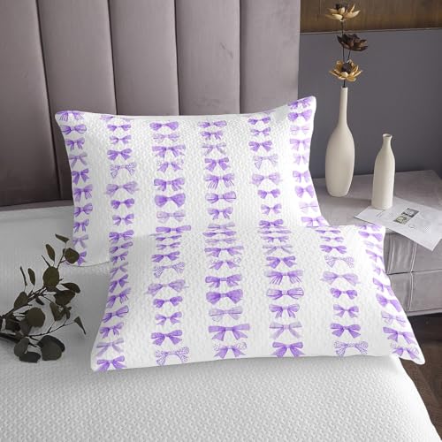 Colcha lazo King con 2 fundas de almohada de estilo simple Manfei 5