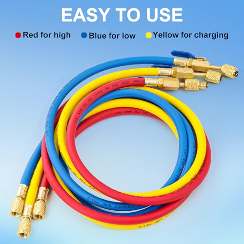 Kit de mangueras para manifold AC 3 piezas 5FT Tigbear miniatura 6