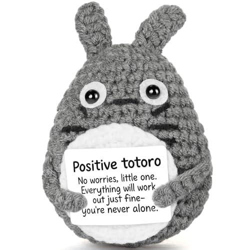 Positive Crochet Animals Bee - Emotional Support Crochet Gifts for Women Men Birthday Christmas Friends Coworkers Teachers Self Care Desk Home Fall Decor Relaxation Encouragement Gift Positi