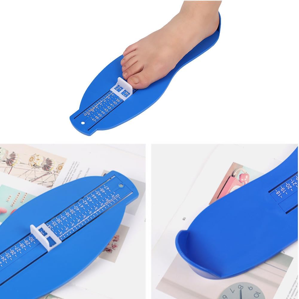 Pedimetre Enfants et Adultes,Mesure Pied Pointure Chaussure Mesurer Tailles de Mesure avec Ruban à Mesurer Pieds Tailles Britanniques 2-12/ EU 18-47 pour Jauge de Chaussure Britannique Azul