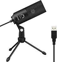 FIFINE K669B USB Condenser Microphone - Metal Cardioid Mic for PC, Mac, Streaming, YouTube, Podcasts, Zoom | Plug & Play with Volume Knob
