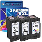 canon 510 511 triple combination pack geeignet für folgende Drucker: Canon Pixma: IP2700 / MP230 / MP230 Series / MP235 / MP240 / MP250 / MP252 / MP260 / MP270 / MP280 / MP280 Series / MP282 / MP480 / MP490 / MP490 Series / MP495 / MP499 / MX320 / MX330 / MX340 / MX340RFB / MX350 / MX360 / MX410 / MX420