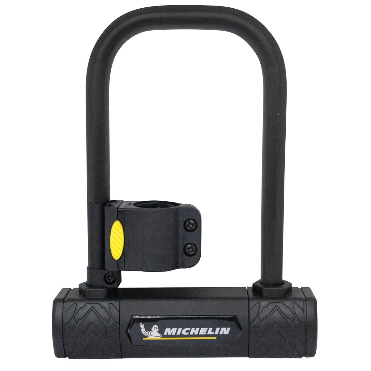 MICHELIN - Antivol U à clés 170 x 105 mm - Support inclus - Soft touch - Protection caoutchouc - Cadenas avec couvercle anti-poussière - Fixation cadre et roue - Convient à tous vélos - Poids 1.3kg