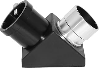 Astronomical Refracting Telescope 1.25" 90° Semi-Metal Erecting Plane Mirror, Astronomical Telescope Accessories to Observe Moon and Planet