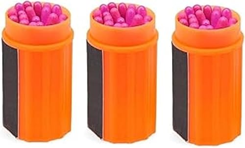 Fiammiferi antivento impermeabili, kit di fiammiferi impermeabili con custodia, strumento di sopravvivenza per campeggio all'aperto (60 pezzi)