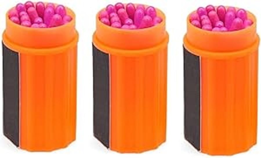 Windproof Waterproof Matches, Outdoor Stormproof Match Kit with Case, Survival Tool for Outdoor Camping (60pcs)