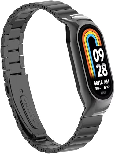 Miniatura 2 de HOPMC Correa de reloj compatible con Xiaomi mi Band 8 correas ajustables con hebilla de metal impermeable correa de repuesto accesorios