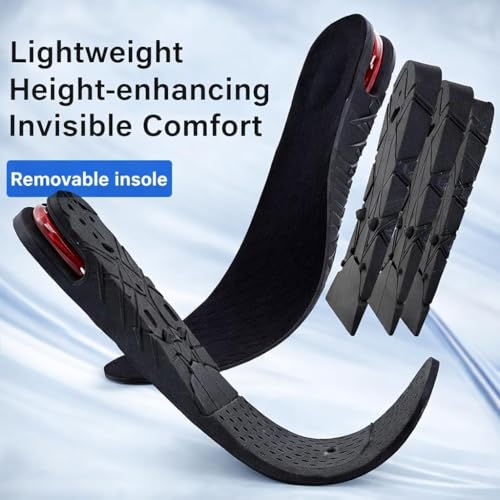 Image of High Density Memory Foam Height Insoles for Men & Women | Anti-Fatigue Shoe Inserts | Heel Pain Relief, Arch Support & Shock Absorption | Soft Breathable Comfortable Insoles for Daily Use, Sports & Work (US 7-12) (Black)