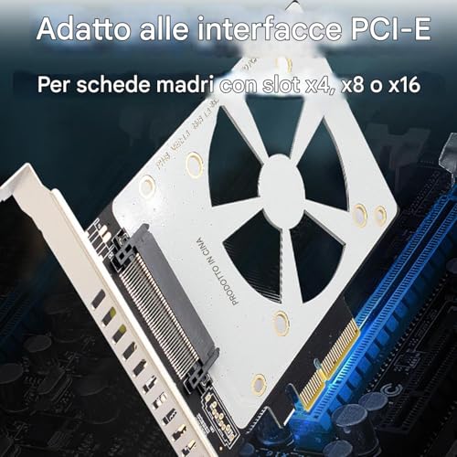Tarjeta adaptador U.2 PCIe de expansión para conector de transferencia estable 7