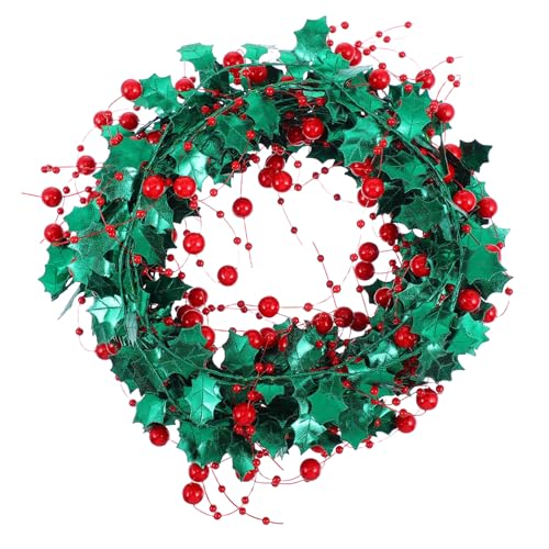 SOESFOUFU 5m DIY Christmas Tinsel Wire Garland Decorations Berry Tinsel Ribbon for Tree