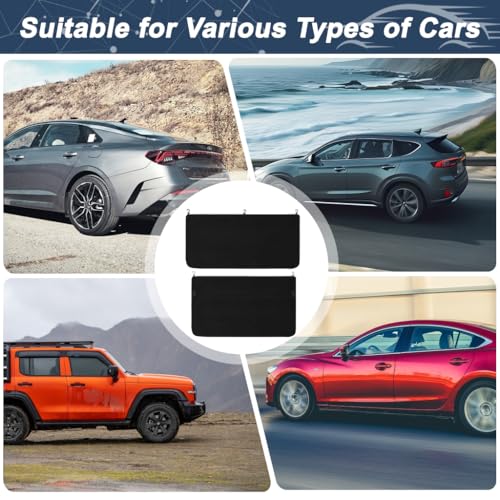 Image of STHIRA 3Pcs Magnetic Car Fender Covers for Mechanics Thicken Anti-Scratch PU Synthetic Leather Fender Guard Cover Hanging Magnetic Protector with Hooks 2 Sizes Front and Side Fender Cover Pieces