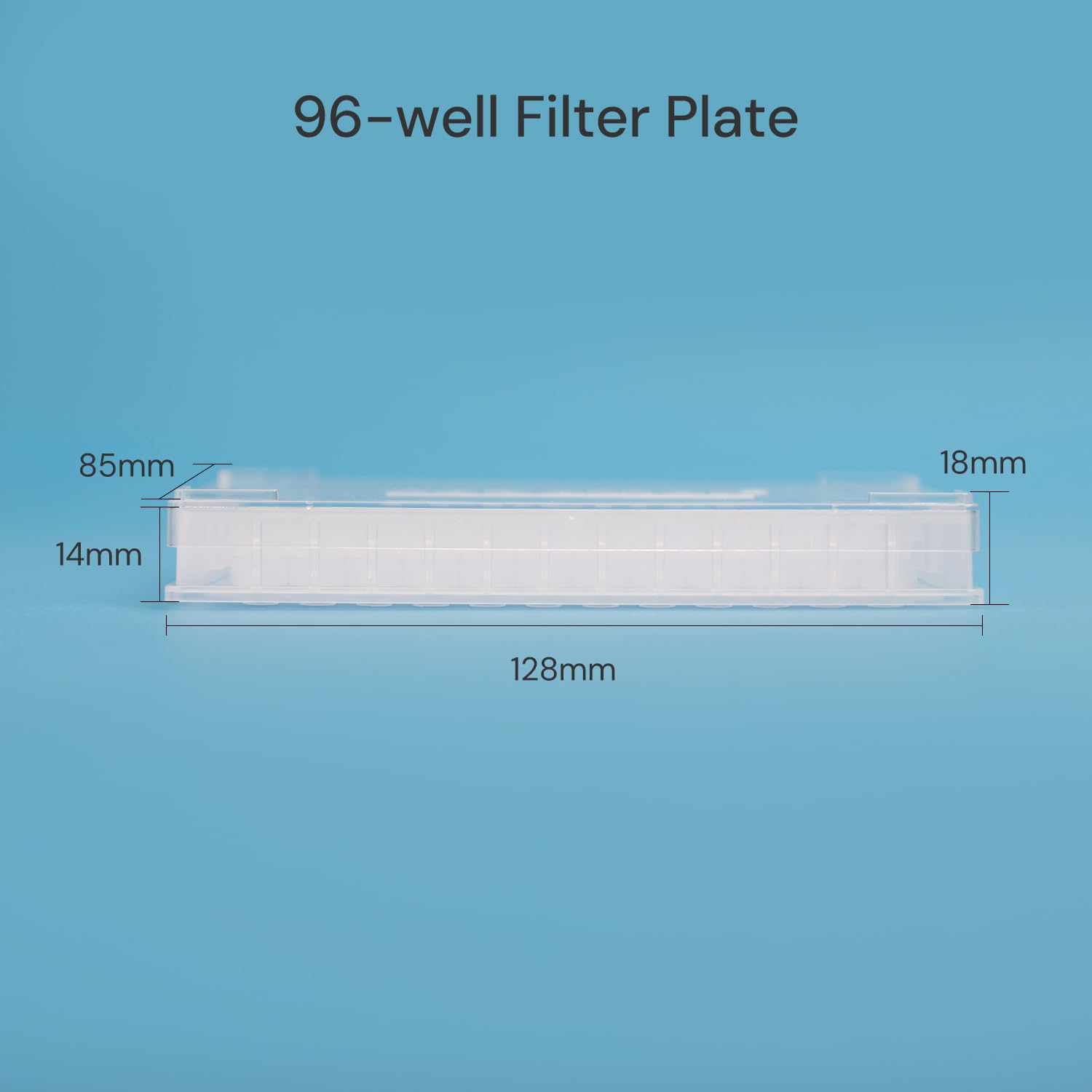 Sterile 96-Well Filter Plate, 0.2μm Hydrophobic PTFE Membrane, with Receiver Plate and Lid, Individually Wrapped, for Lab Use(Vacuum/Positive Pressure/Centrifugation), Pack of 6