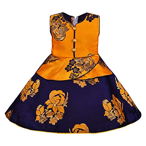 Image of Wish Karo Baby Girls Frock Birthday Dress for Girls - Satin - (fe2725)