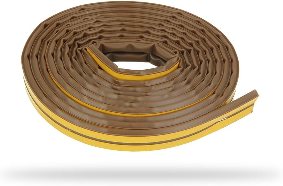 Amig - Self-Adhesive Sealing Strip | 2 Strips of 3 m | Diameter 7 x 9 mm | Silicone Material | Brown | Easy and Quick to Install | Waterproof and Cleanable | Heat and Cold Insulating