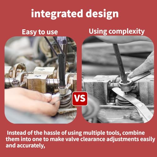 Image of Valve Adjustment Tool for 10mm Jam Nut,with Angled Feeler Gauge, Slotted Valve Adjusting Stud,Valve Lash Adjustment Tool for Honda,Toyota,Nissan and Other Japanese Car Engines