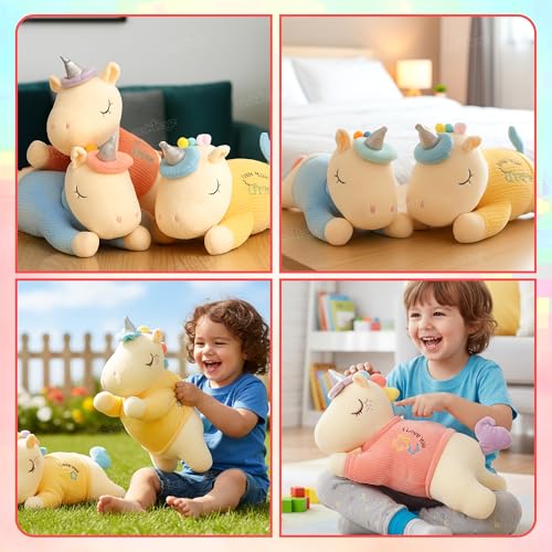 Image of Zest 4 Toyz Unicorn Soft Toy for Girls (40 cm) | Cute Stuffed Animal Plush Toy | Baby Toys | Cuddly Teddy Bear for Kids | Unicorn Toy | Birthday Gift for Girls - Multicolor