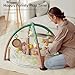 Lupantte 4-in-1 Baby Play Gym, Activity Gym Ball Pit with Detachable Anti-Slip Thickening Tummy Time Mat with Sensory Toys for Newborn Infant Toddler to Develop Motor&Cognition,Include 40 Balls