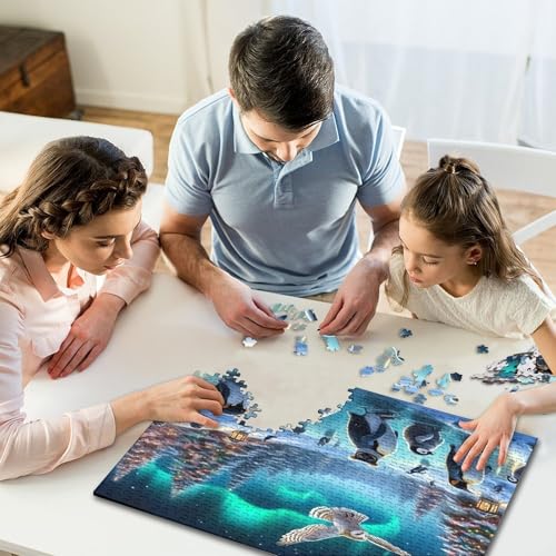 Puzzle de pingüinos invernales de 1000 piezas, el pasatiempo ideal para tardes en familia 6