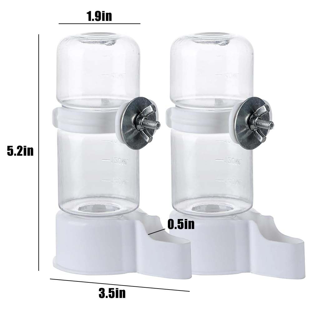 2 comederos automáticos de agua para mascotas, dispensador de agua para jaula, dispensador de agua automático suspendido para jaula de pájaros, comederos para periquitos, periquitos,