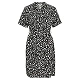 Kurzes Sommerkleid, Knopfleiste, Gürtel in der Taille
