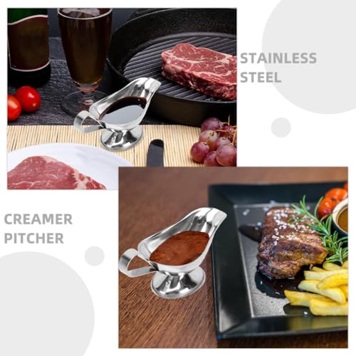 HOLIDYOYO Molheira 2 Peças De Aço Inoxidável 3 Onças Molheira Balde De Suco Prato De Molho Para Assa