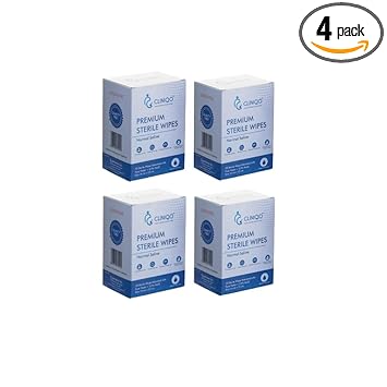 CLINIQO CLINIQO Wipes Normal saline 20 sterile wipes Cleansing Wipes size 15 * 16 cm (Pack of 4)