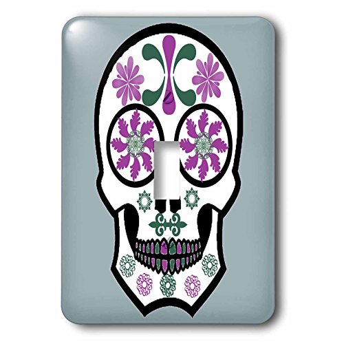 Interrupteur à bascule mort en vert bleu violet au design graphique unique - 3