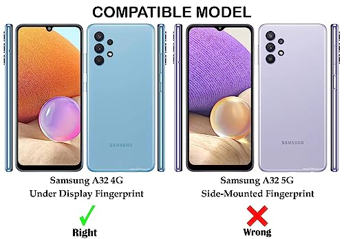 Image of Jkobi Back Cover Case for Samsung Galaxy A32 4G (Shockproof with Polycarbonate Clear Panel | Professional Black)