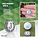 Ball Tatt - Golf Ball Stamp - Self-Inking Marker - Quick-Dry Permanent Marking Tool, No Leaks or Refills, Reusable with J Initial Golf Ball Marker - Ideal Gift for Golfers, Dads, Retirement (Blue)