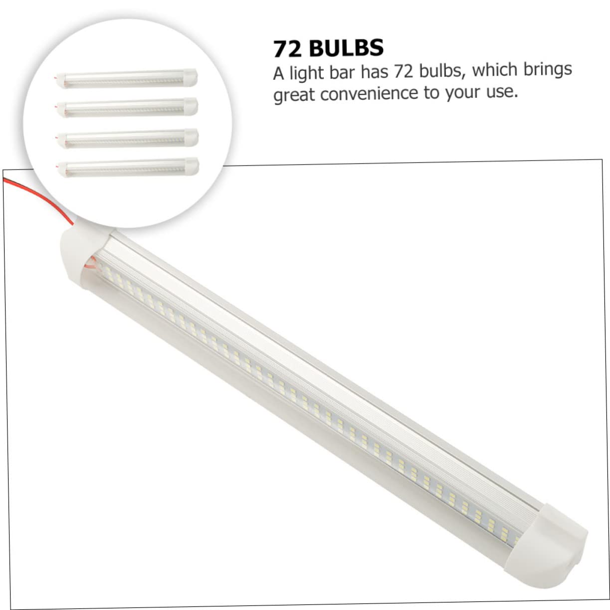 TOPBATHY 4pezzi Luce Led Per Auto Striscia Luminosa Da Lettura Per Auto Lampadine Basso Consumo Energetico Installazione Semplice Confezione