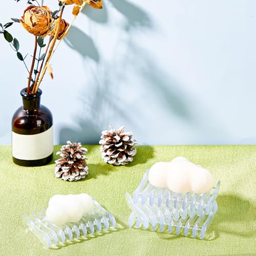 image for CHENGU 2 Pieces Plastic Bar Soap Holder Soap Tray Soap Saver Bar Dish 