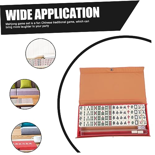 Mahjong de voyage portable avec mini carrelage et kit complet de jeu - 7