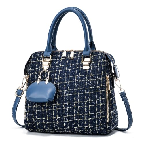 Image of Quilted Crossbody Purse Women Shoulder Bag with Flap Handbag Side Purse Evening Clutch with Adjustable Chain Strap