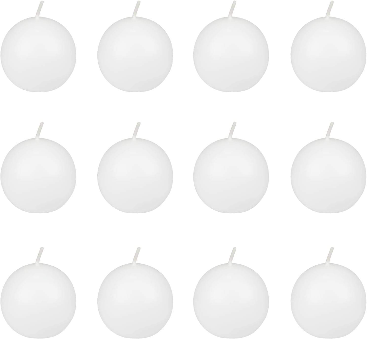 2 Inch White Ball Candles - Image 2