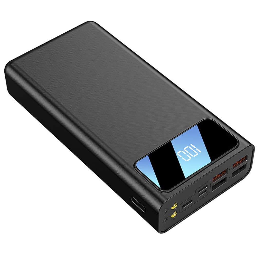 Banca di Alimentazione di Grande capacità Dormitorio for Studenti Batteria Esterna Durata della Batteria Banca di Alimentazione Mobile (Color : Black)