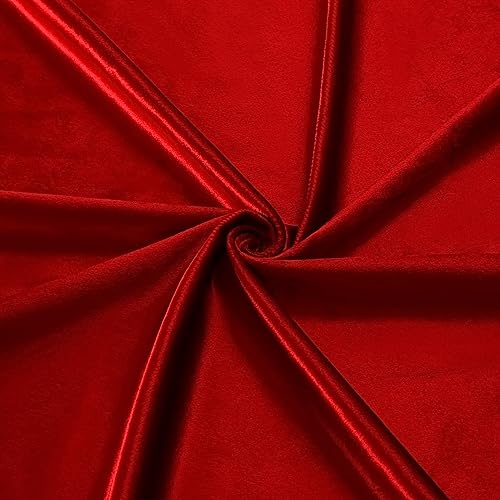 Cenefas de cortina de terciopelo para sala de estar, decoración sofisticada en rojo borgoña ELKCA 6