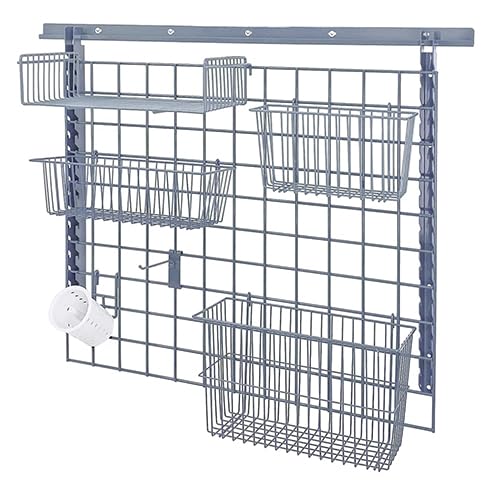 Quantum SGK-403036-3GY Store Grid Medium-Duty Task Station Kit | Heavy-Duty Wall Mount Wire Shelving Unit for Warehouse Storage Distribution | 30