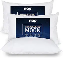 NAP Kit 2 Travesseiros NASA Moon Flocos de visco toque plumado para fronhas 50x70cm