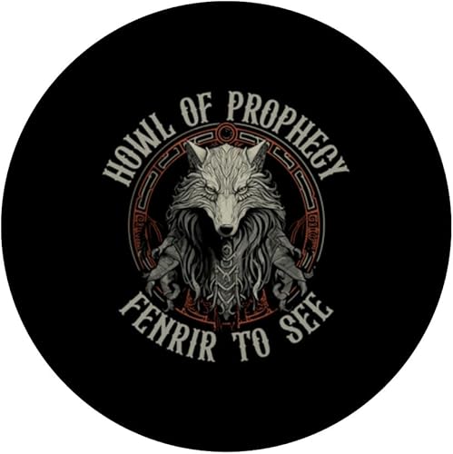 Miniatura 3 de Fenrir Wolf Viking Scandinavian Pride Norsemen Odins Wolf PopSockets Standard PopGrip