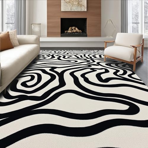 ODIKA Flatwoven High Traffic Area Rug 6x9, Urban Jungle Stripe