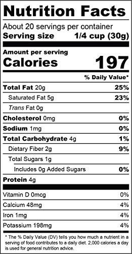 Raw Brazil Nuts 22 oz (Whole, Unsalted, No Shell, All Natural, Non-GMO, In Resealable Bag, Nutrient Dense Low Carb High Fat Snack) - 1 Pack - Thumbnail 4