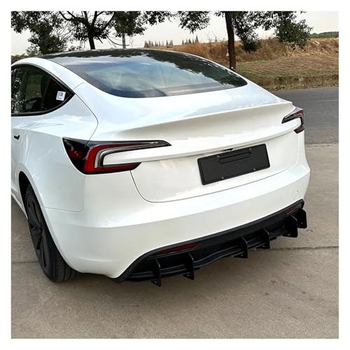Difusor de parachoques trasero y labio protector inferior compatible con Tesla Model 3 2023+ 6