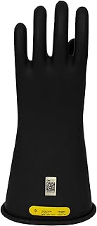 Enespro Class 2 Black Rubber Voltage Insulating Gloves, Max. Use Voltage 17000V AC/25500V DC, GC2B09