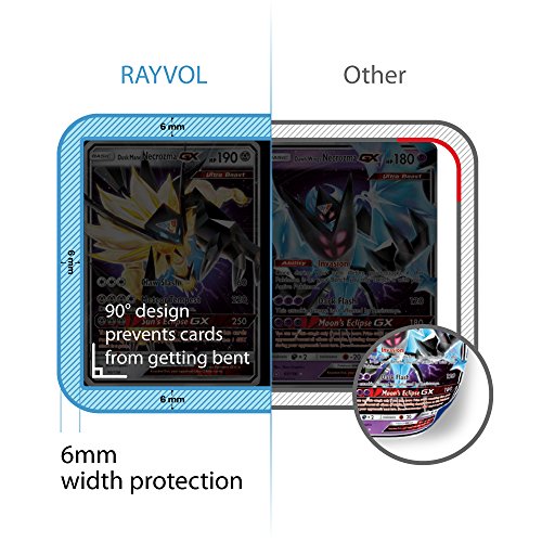 Rayvol Carrying Case For Pokemon Trading Cards, Fits Up To 400 Cards, Card Holder With Hand Strap & Carabiner, Black #TOP3