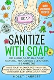 Sanitize with Soap - DIY Liquid Soap, Bar Soap, Natural Household Cleansers & Sanitizers: Make Toilet Cleaner, Body Wash Gel, Hand Sanitizer, Kitchen Cleaner, Laundry Detergent, Baby Wash & Much More