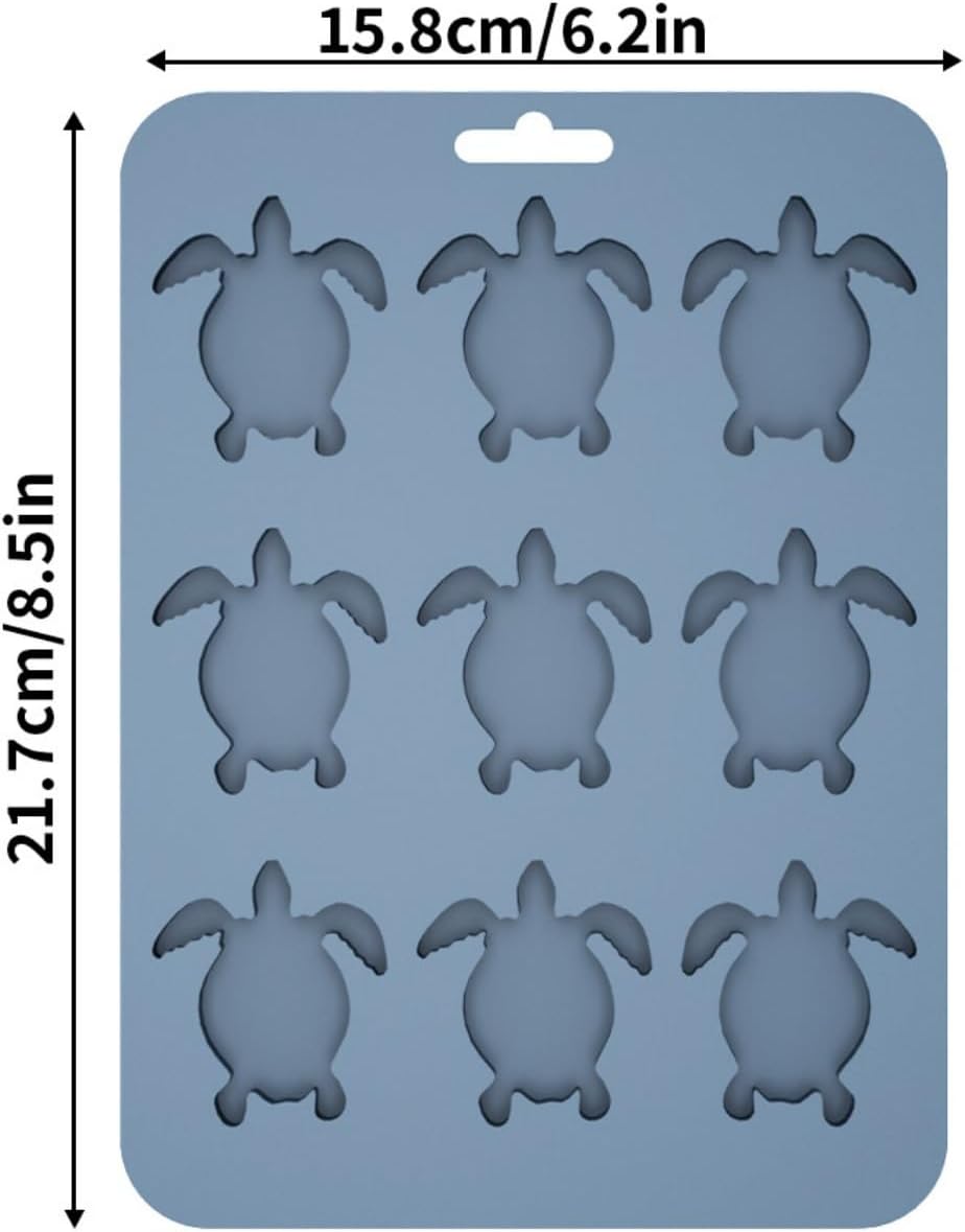Ice Cube Mold Turtle Shaped Silicone Ice Cube Tray for Beverages, Beer, Juice, Whisky