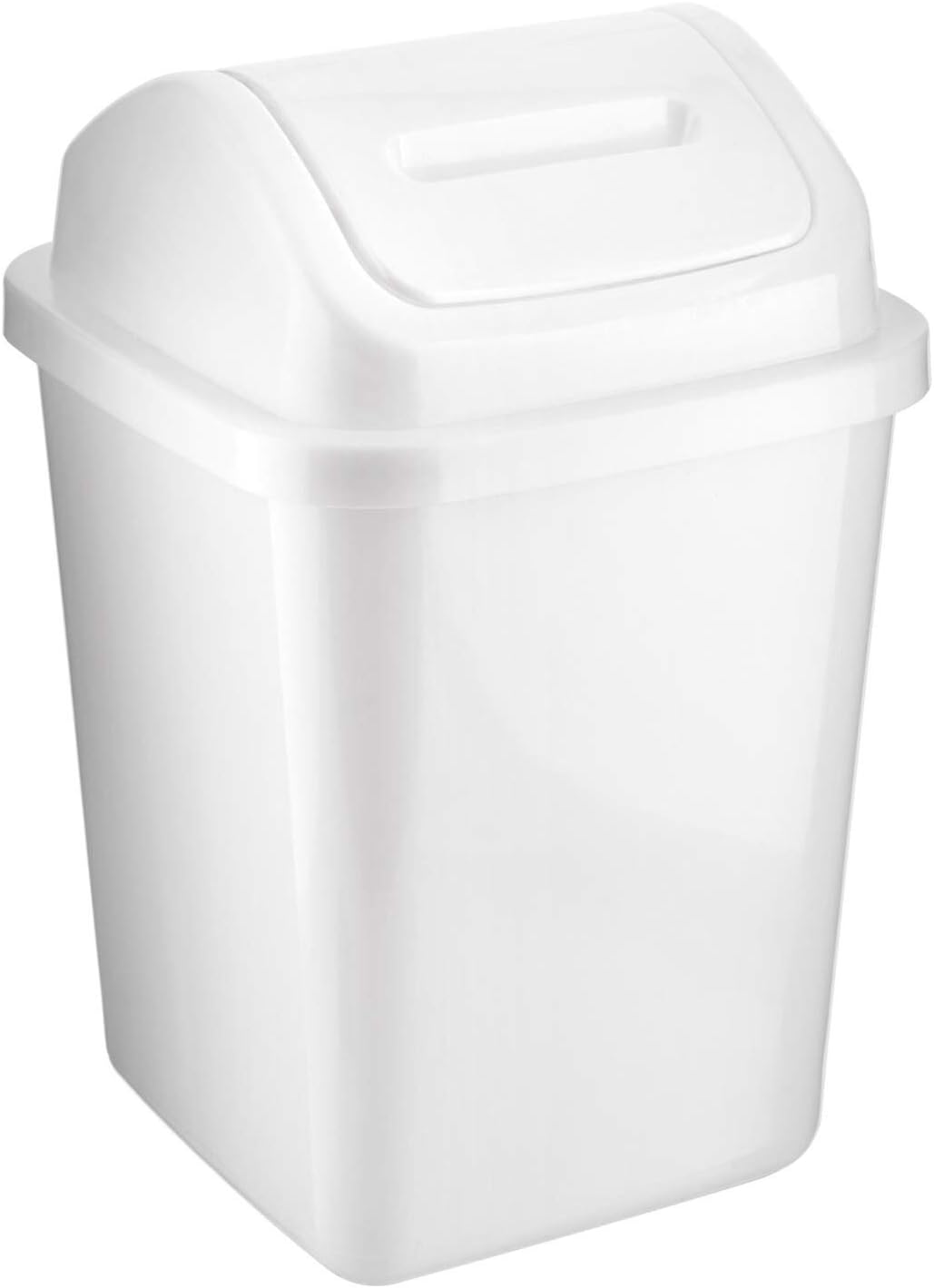 ZOOM Plastic Swing Top Bin 5L Waste Paper Rubbish Trash Can Square
