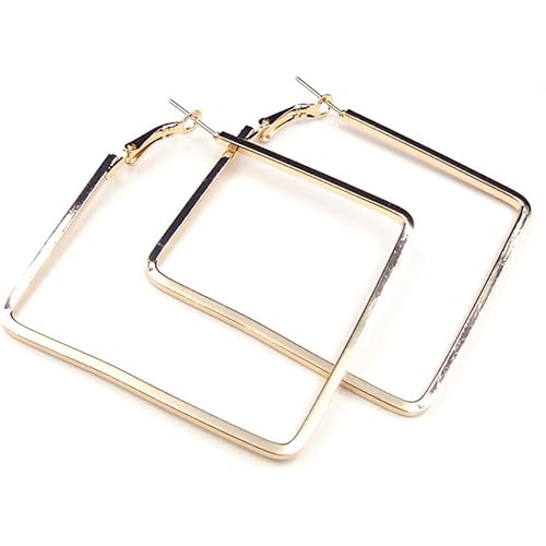 Yukhins Stainless Steel Simple Geometric Big Hoop Earring For Women Girls…